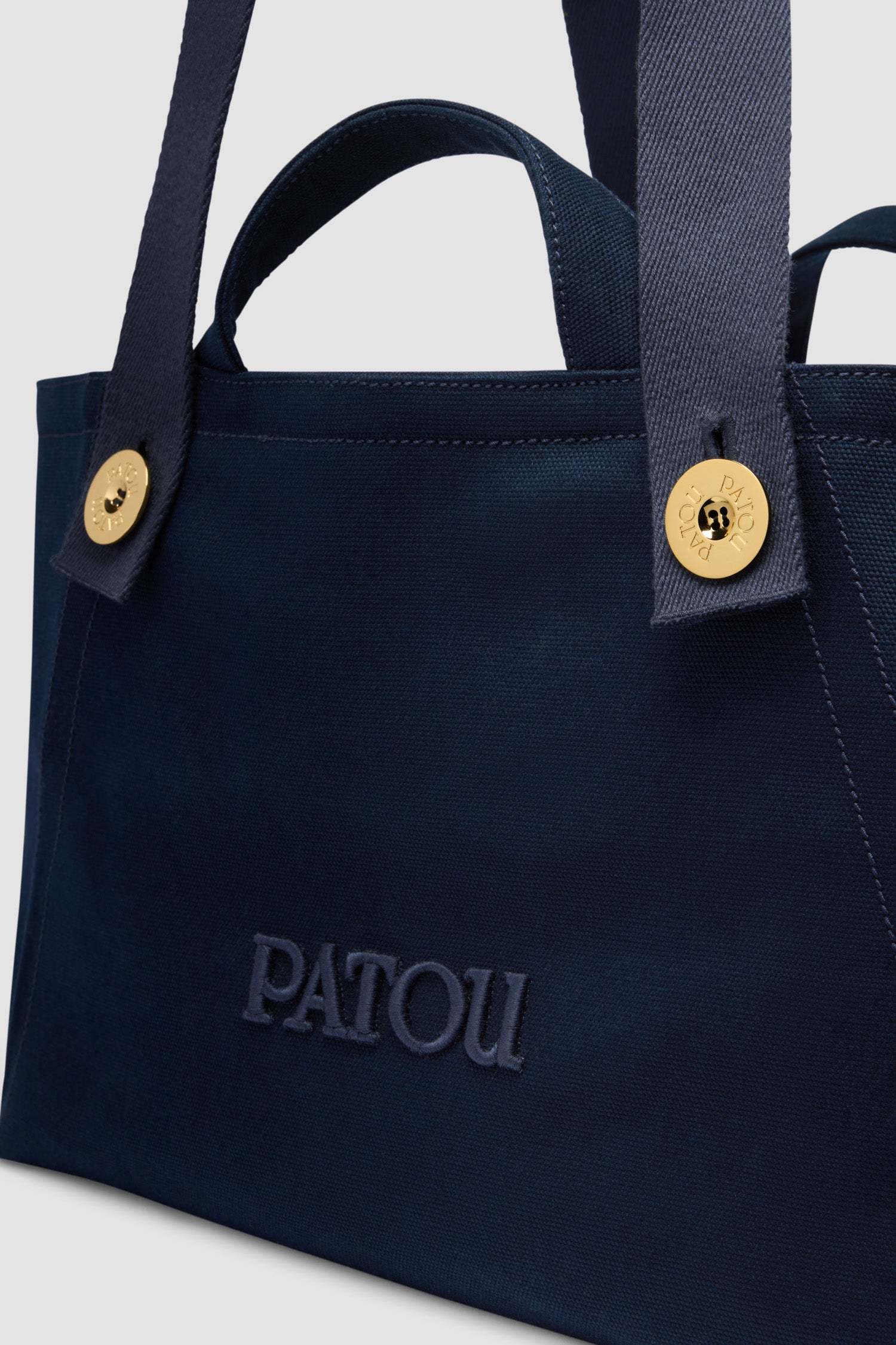 Patou Large Double Handle Shoulder Bag In Black