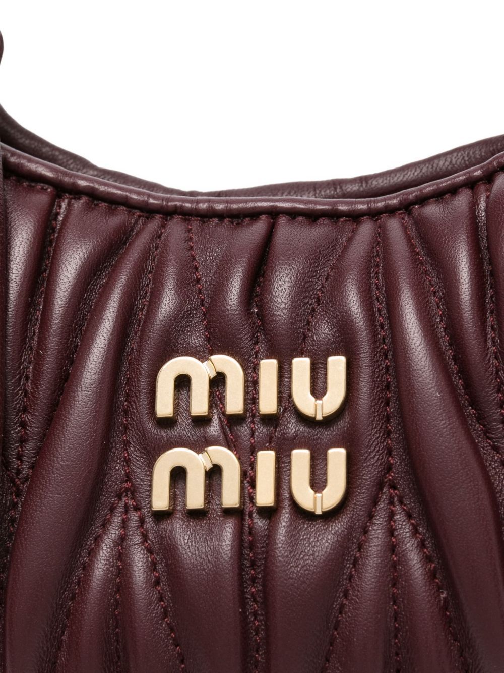 Miu Miu Logo Shoulder Bag In Red