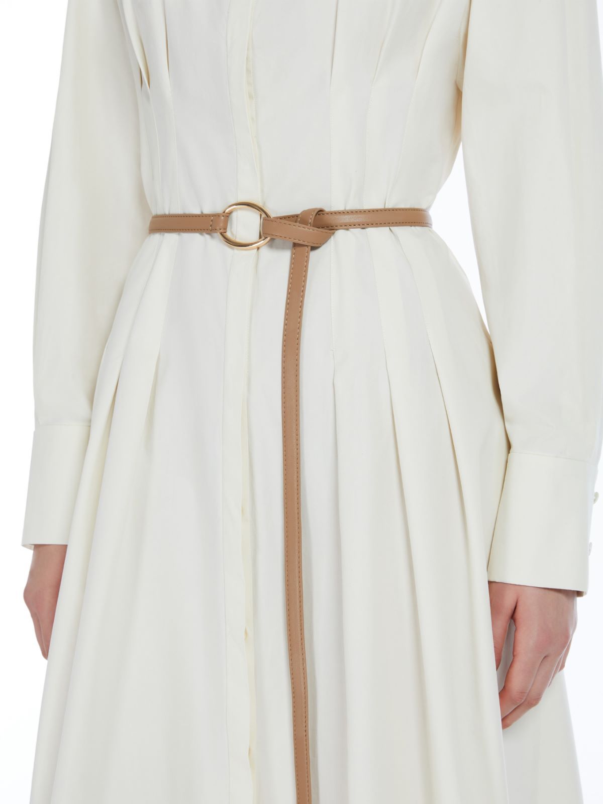 Max Mara Long-sleeved Dress In White