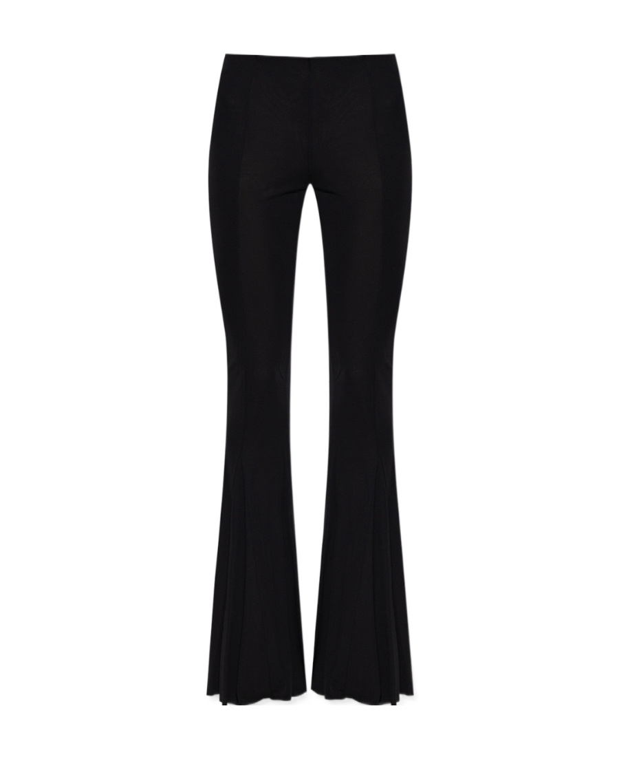 Blumarine Mid-rise Flared Trousers In Black