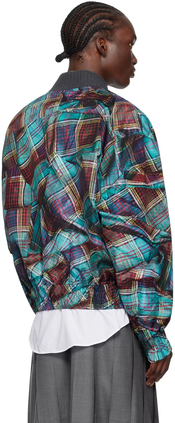 Vivienne Westwood Printed Long-sleeved Baseball Coat In Multicolor