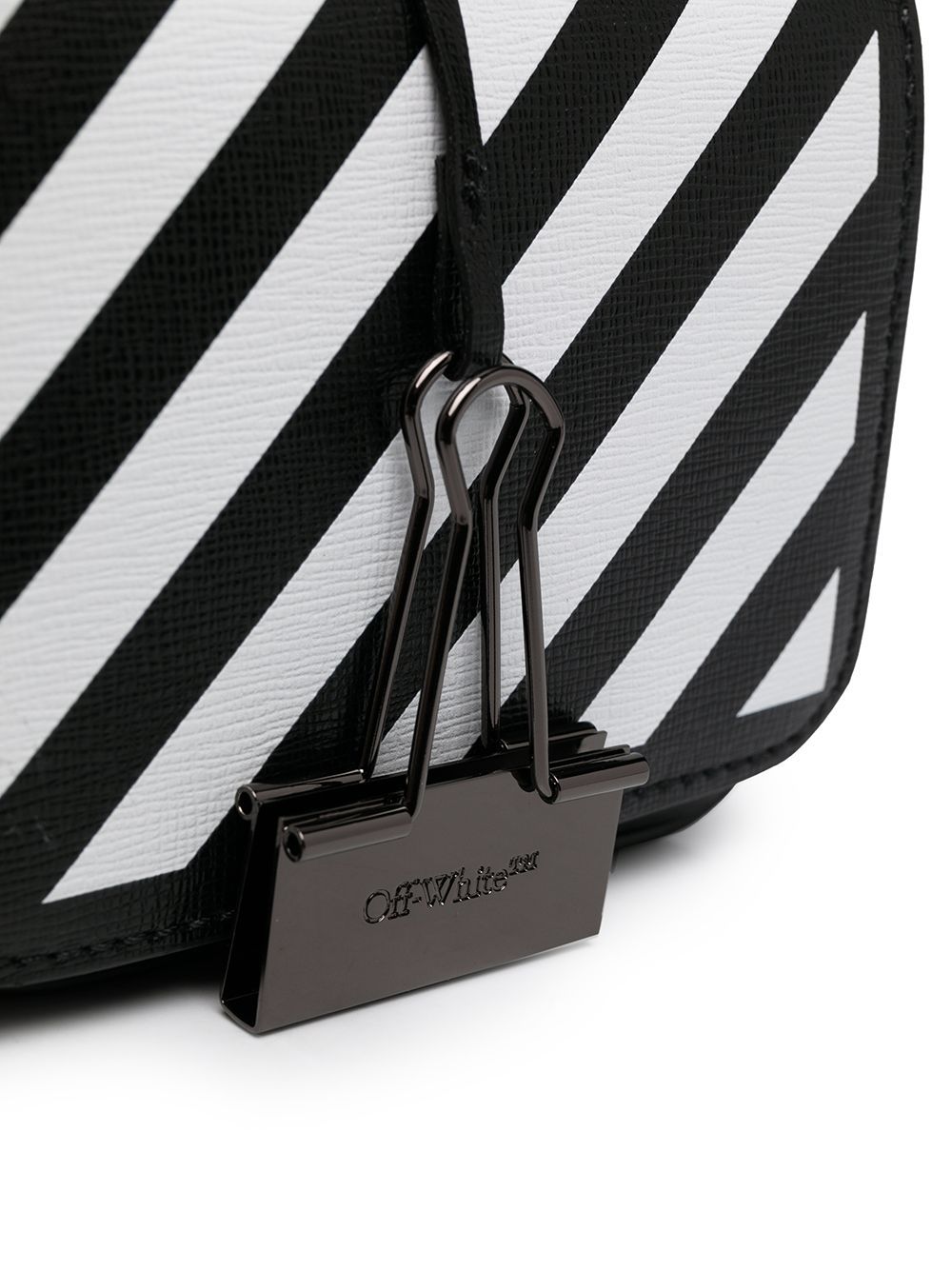 Off-white Diagonal Baby Flap Bag In Black