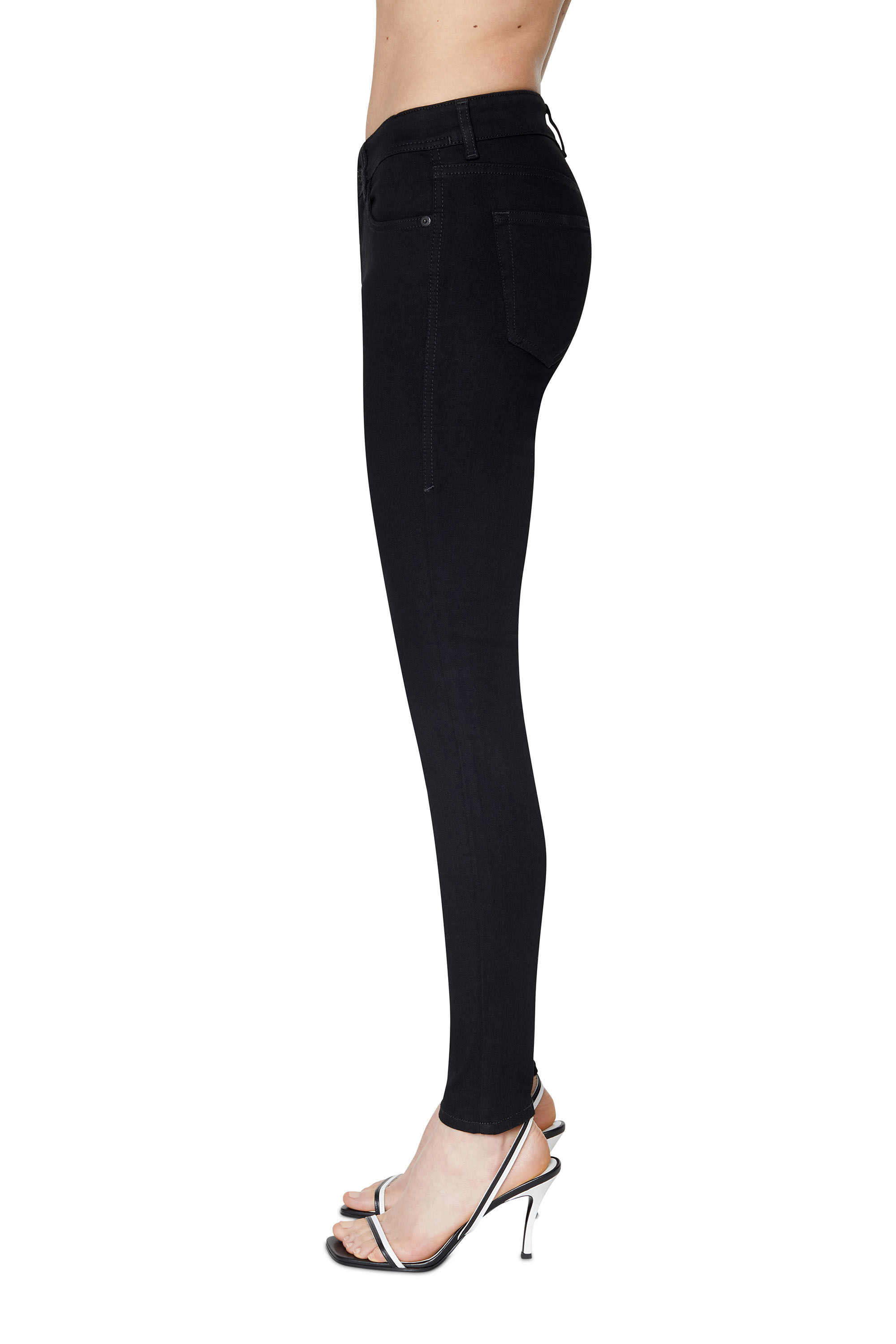 Diesel 1984 Slandy-high 069ef Skinny Jeans In Black