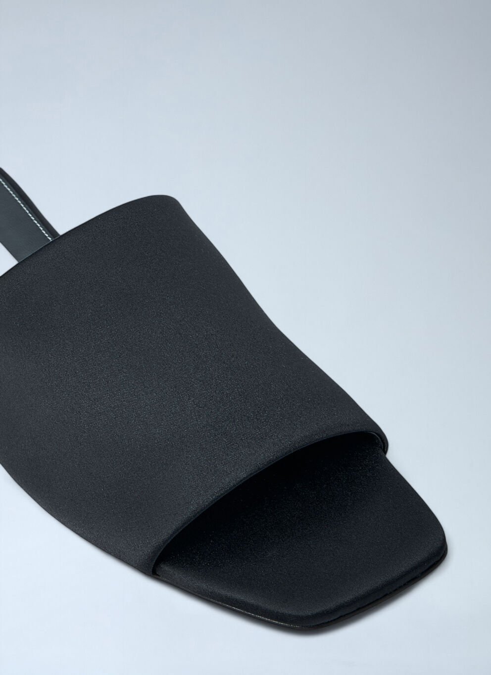 Shop Totême Satin Bandeau Slides
