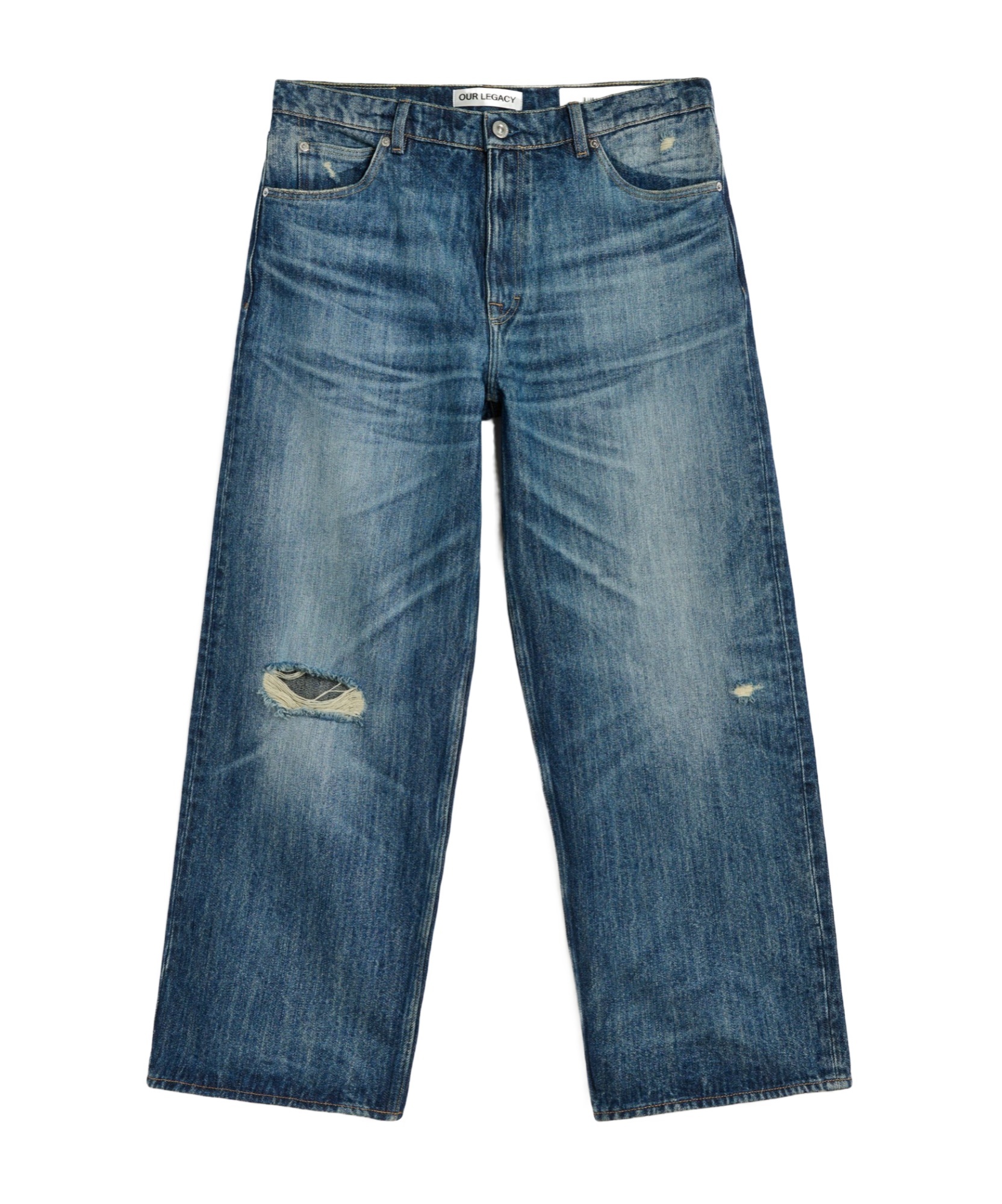 Our Legacy Vast Cut Ripped Jeans In Blue