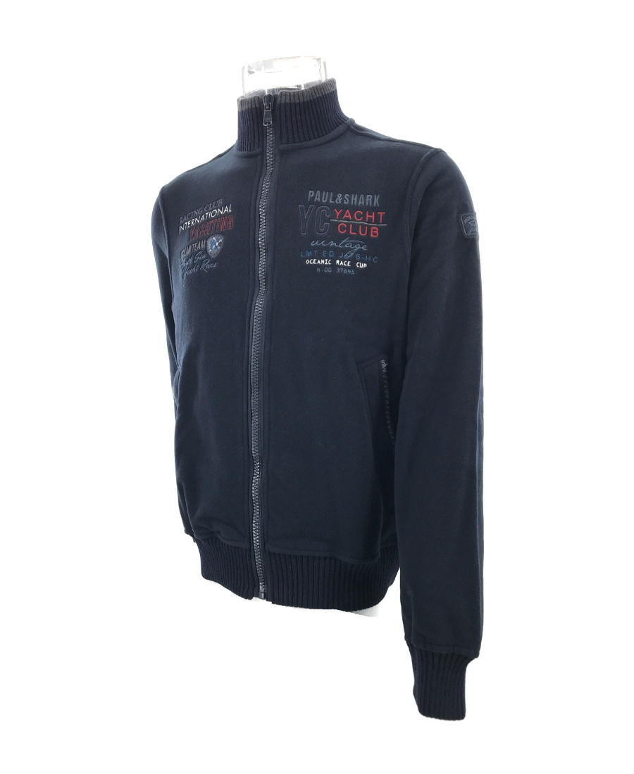 Paul & Shark Zipper Casual Jacket In Black