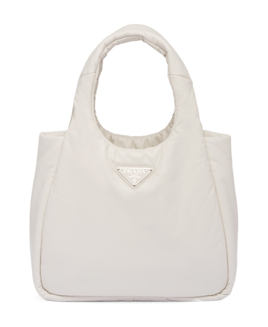 Prada Medium Soft Tote Bag In White