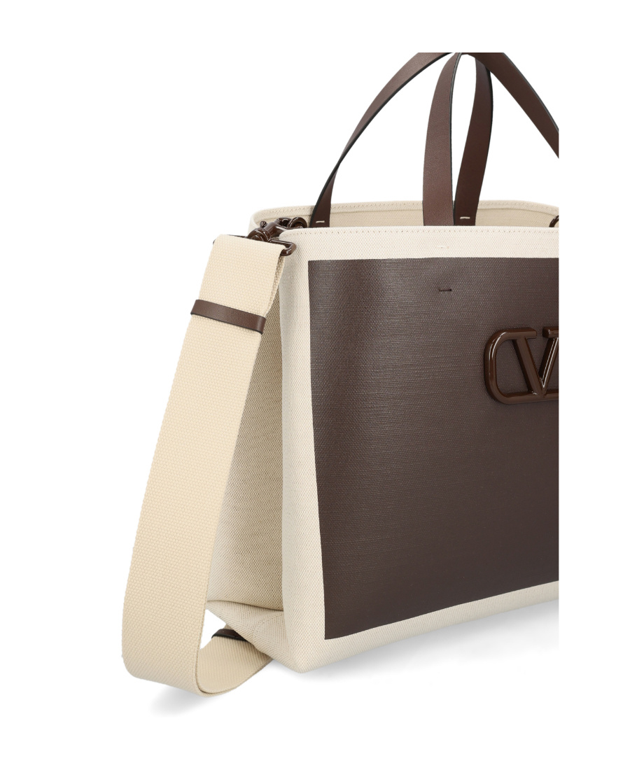 Valentino Vlogo Two-tone Tote Bag In Multicolor