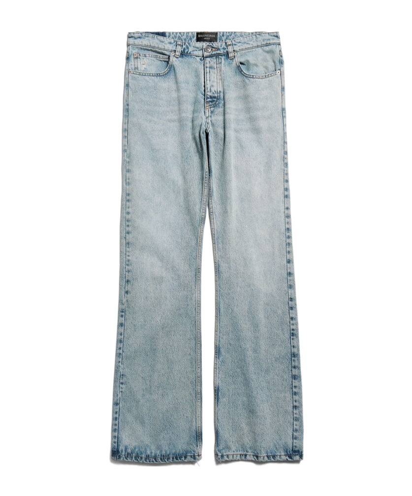 Balenciaga Low-waist Straight Jeans In Gray