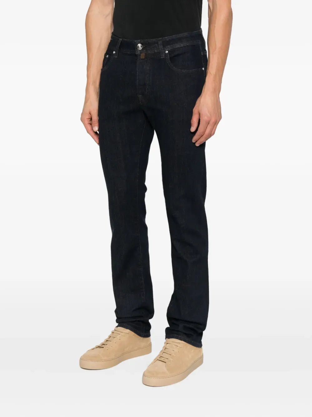 Jacob Cohen Bard Button-fly Jeans In Black