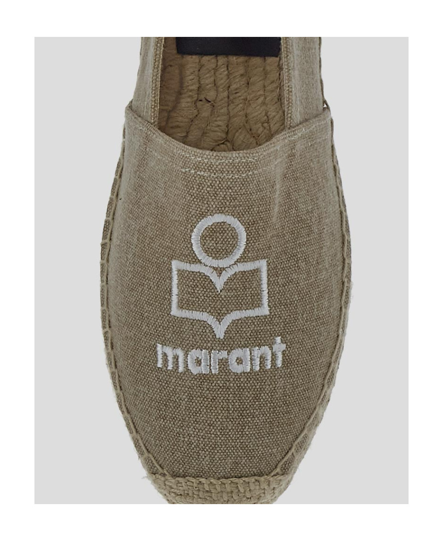 Isabel Marant Logo Embroidered Espadrilles In Green
