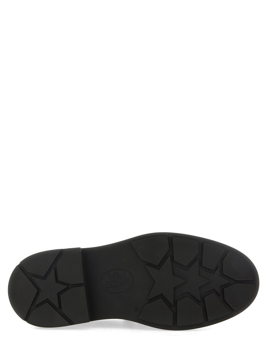 Ash Miracle Leather Studded-trim Loafers In Black