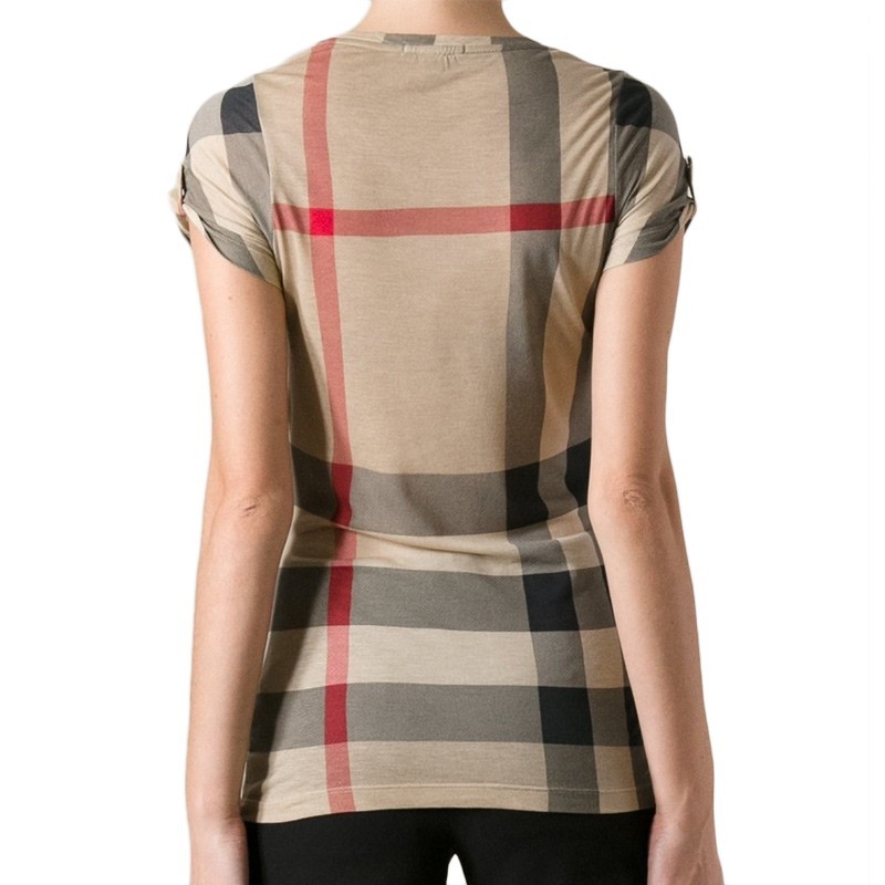 Burberry Classic Plaid Short-sleeved T-shirt In Nude