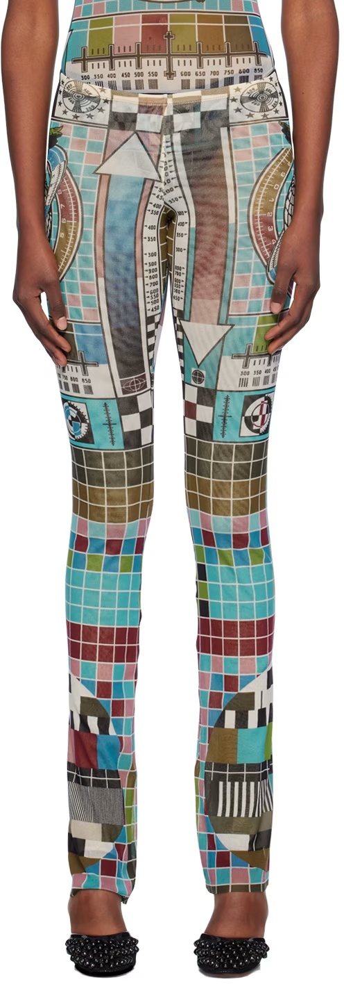 Jean Paul Gaultier Multicolor Printed Casual Pants In Multi