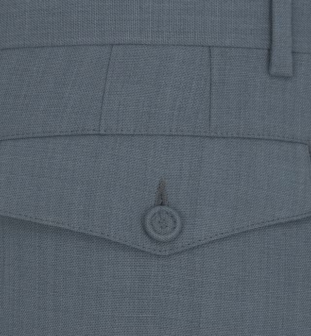 Dior Belt Ring Wool Casual Pants In Blue