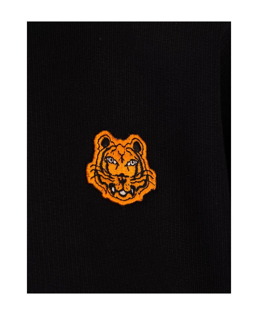 Kenzo Knitted Cotton Hoodie In Black