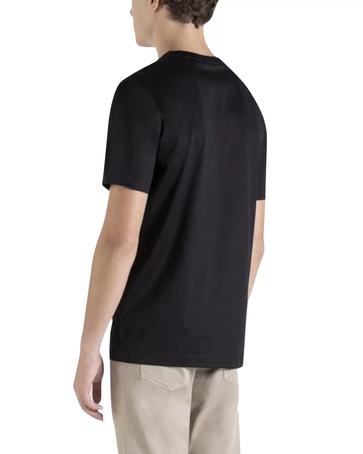 Paul & Shark V-collar Short-sleeved T-shirt In Black