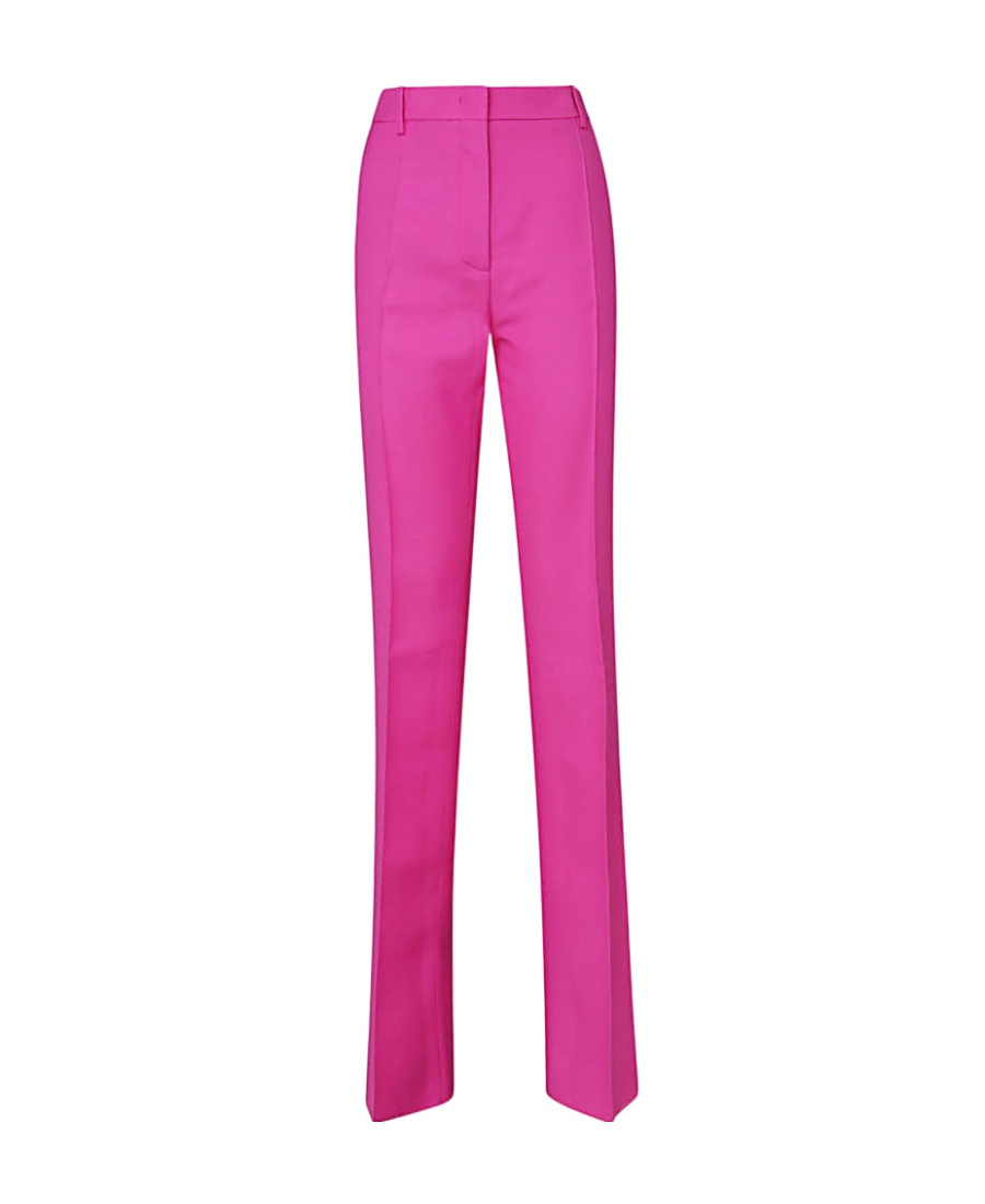 Valentino Wool-blend Tailored Trousers In Pink