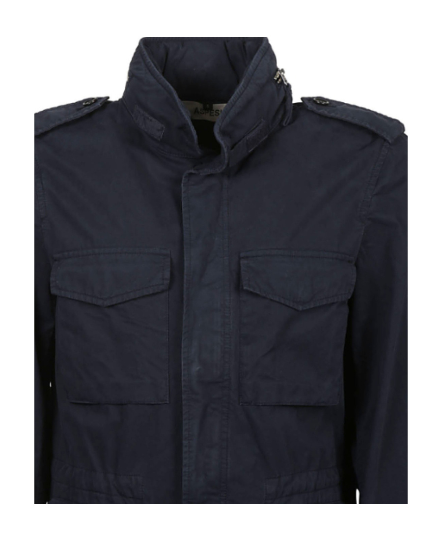 Aspesi Lightweight Nylon Jacket With Functional Design In Black