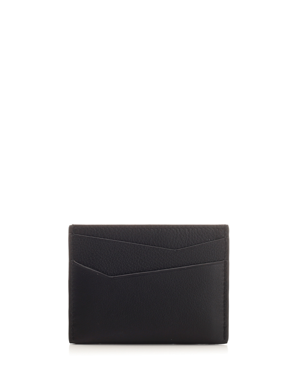 Loewe Logo-debossed Leather Cardholder In Black