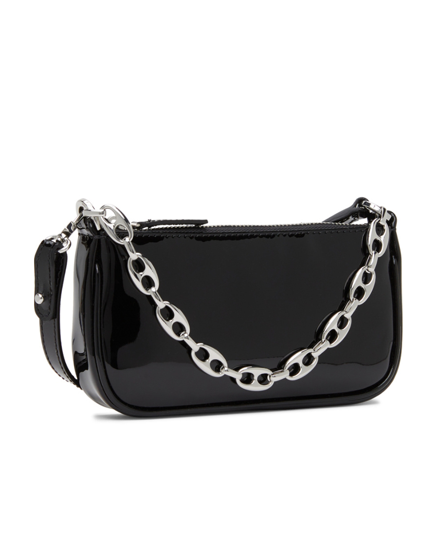 By Far Rachel Chain-linked Mini Shoulder Bag In Black