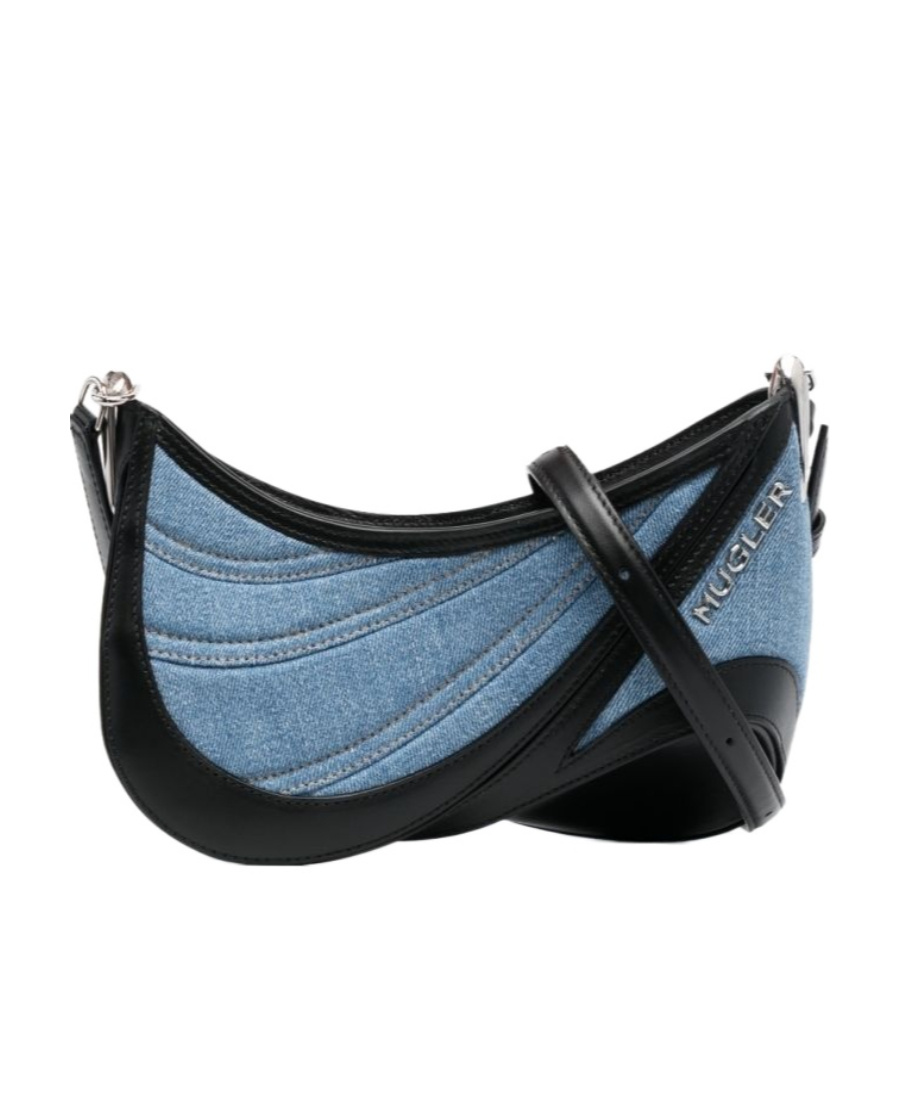 Mugler Women's Spiral Curve 01 Shoulder Bag In Black