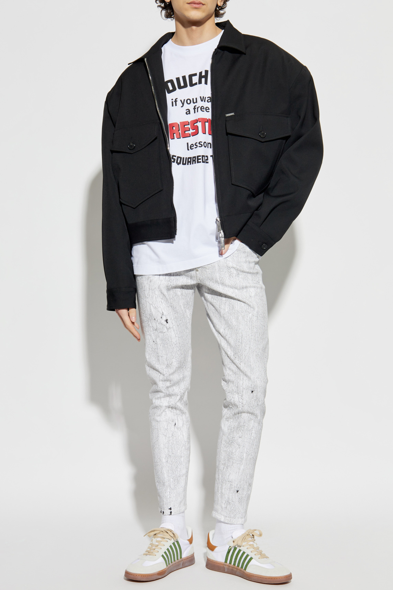 DSQUARED2 DSQUARED2 CRINKLED SLIM SKATER JEANS