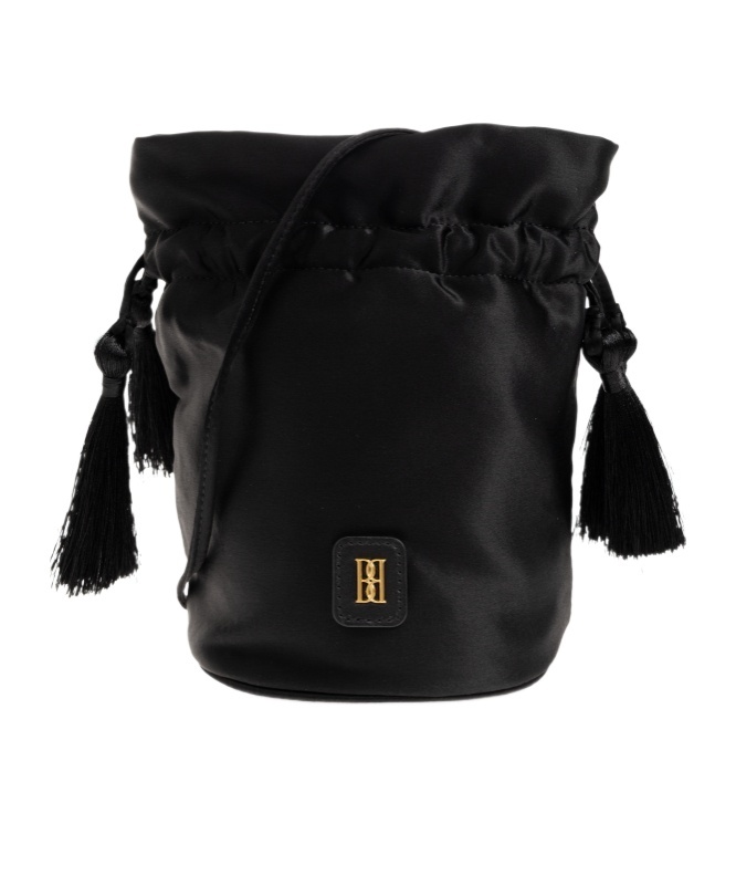 By Malene Birger Satin Handbag In Black