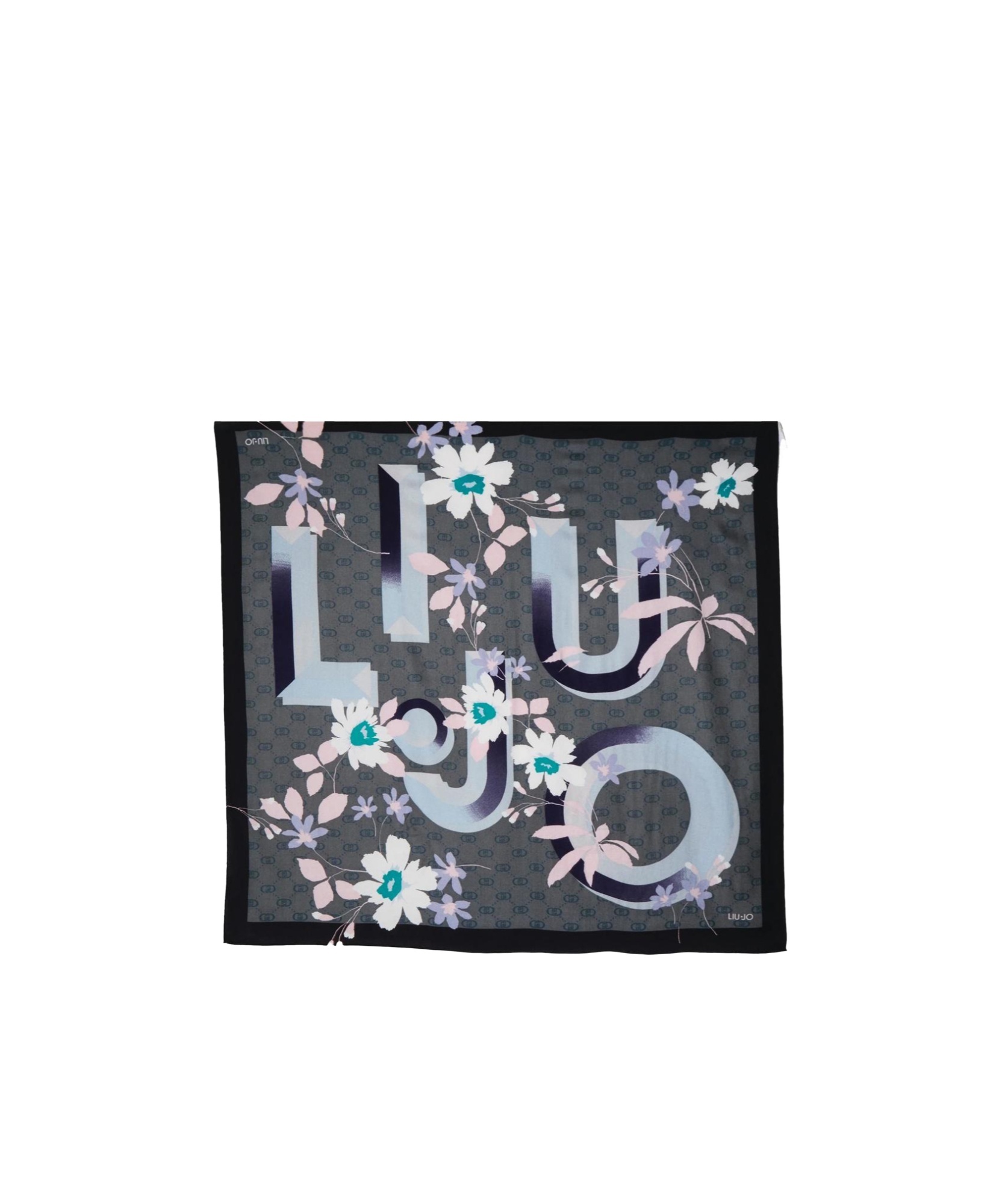 Liu •jo Printed Scarf In Gray