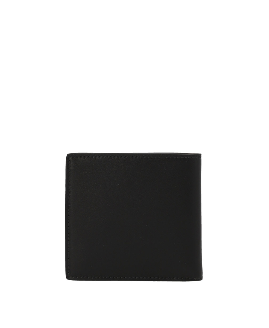 Alexander Mcqueen Graffiti Print Leather Wallet In Black