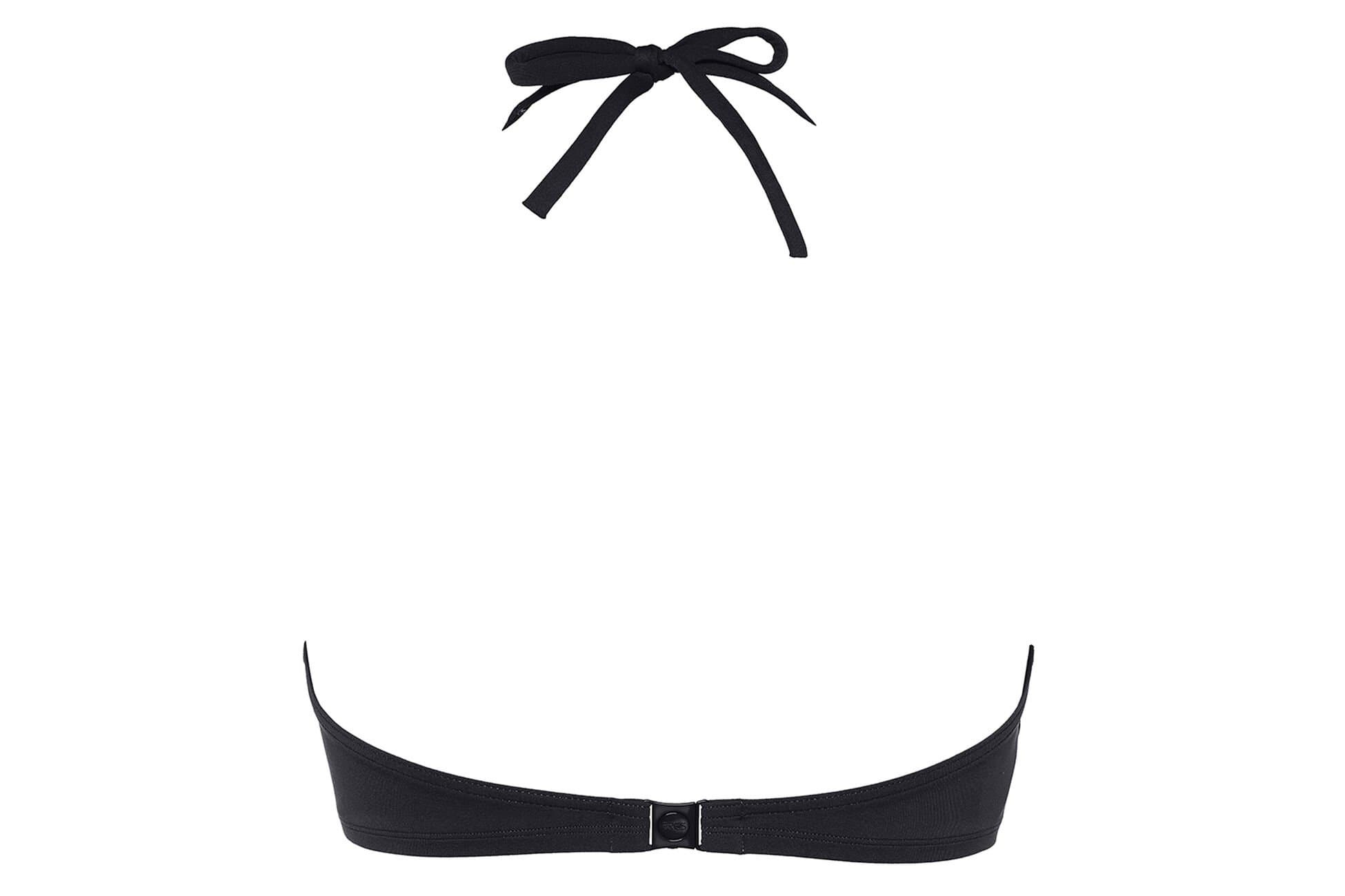 Eres Gang Halterneck Tie Fastened Bikini Top In Black
