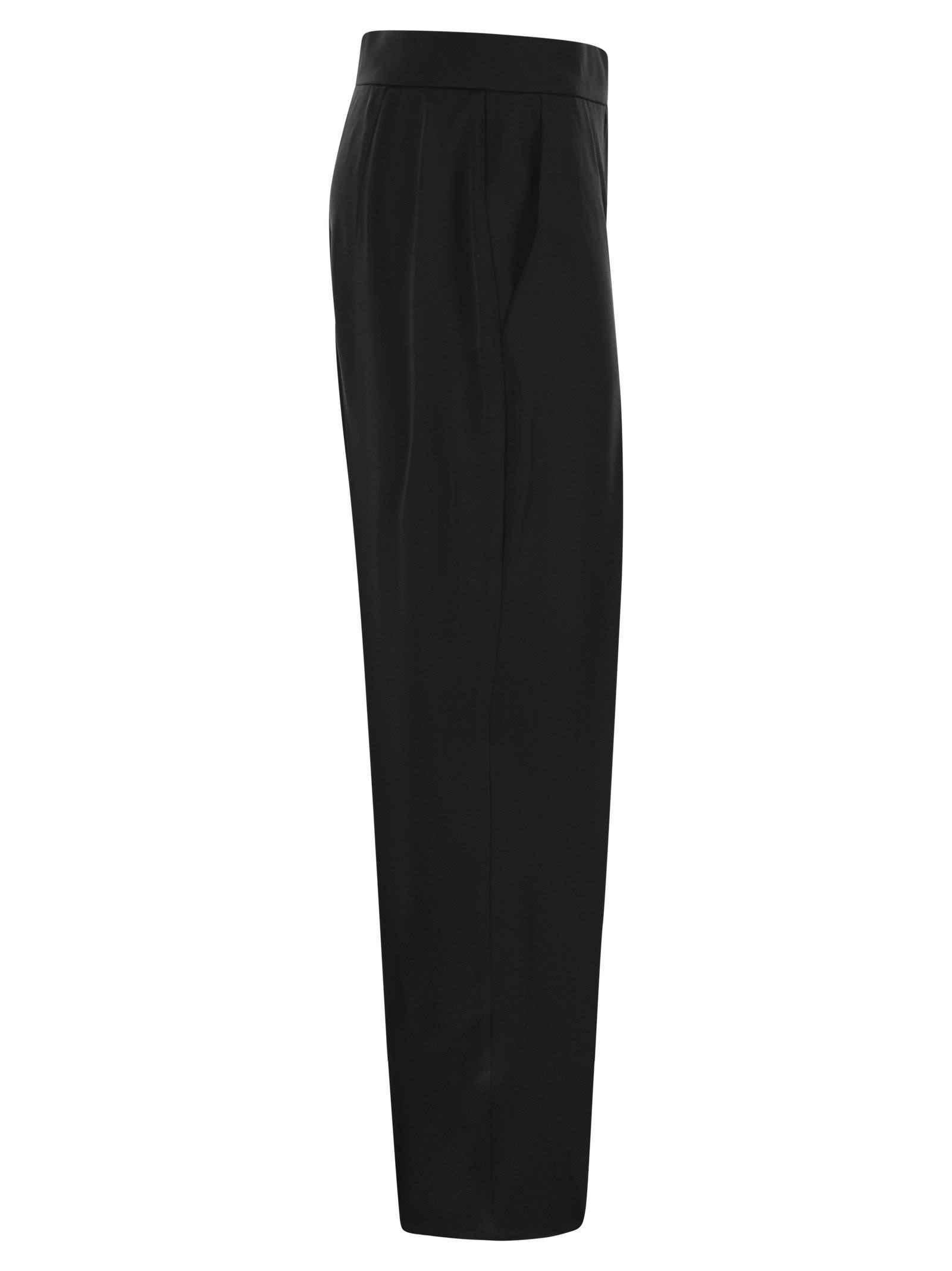 Max Mara Romagna High Waist Trousers In Black