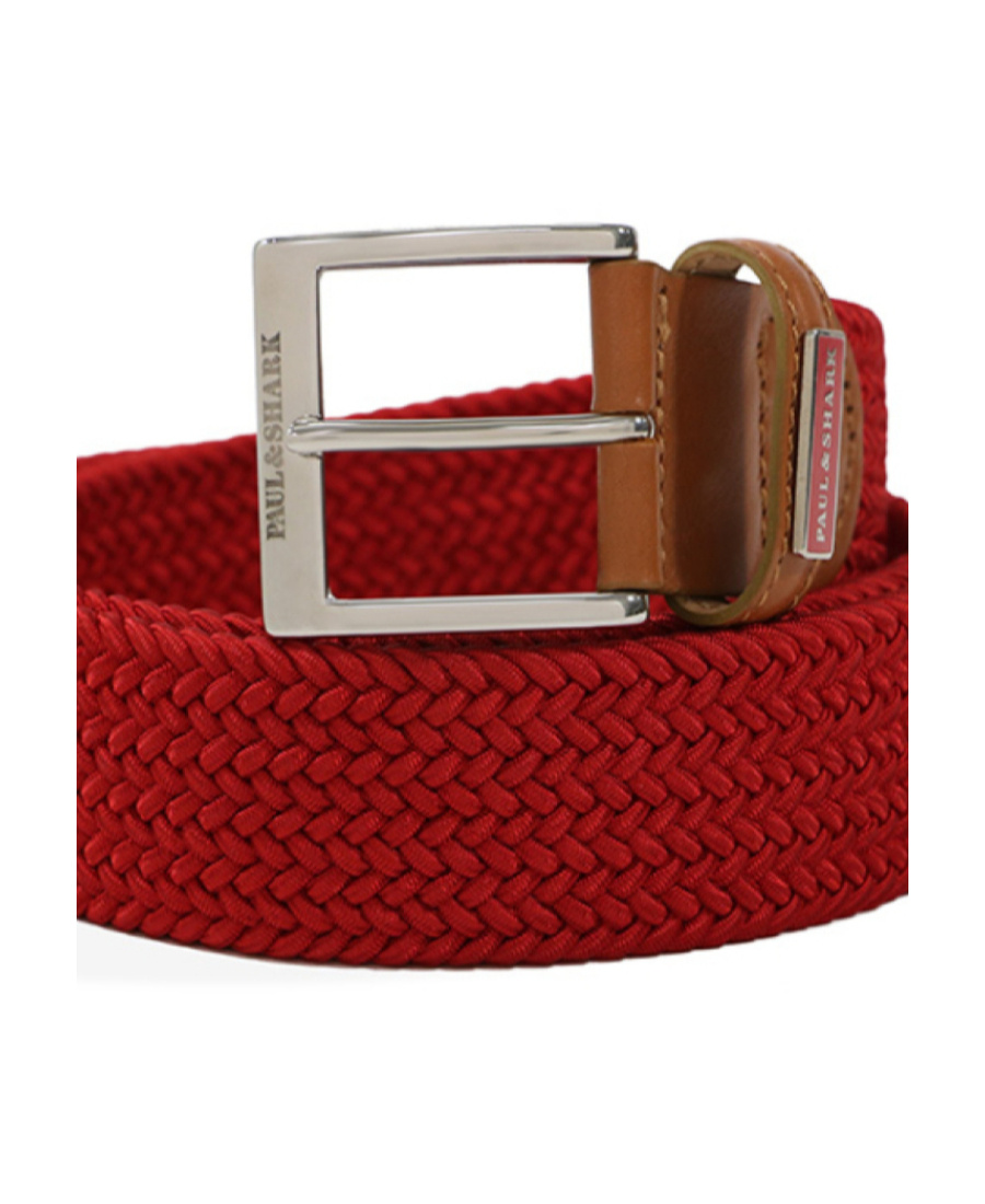 Paul & Shark Logo Belt In Red