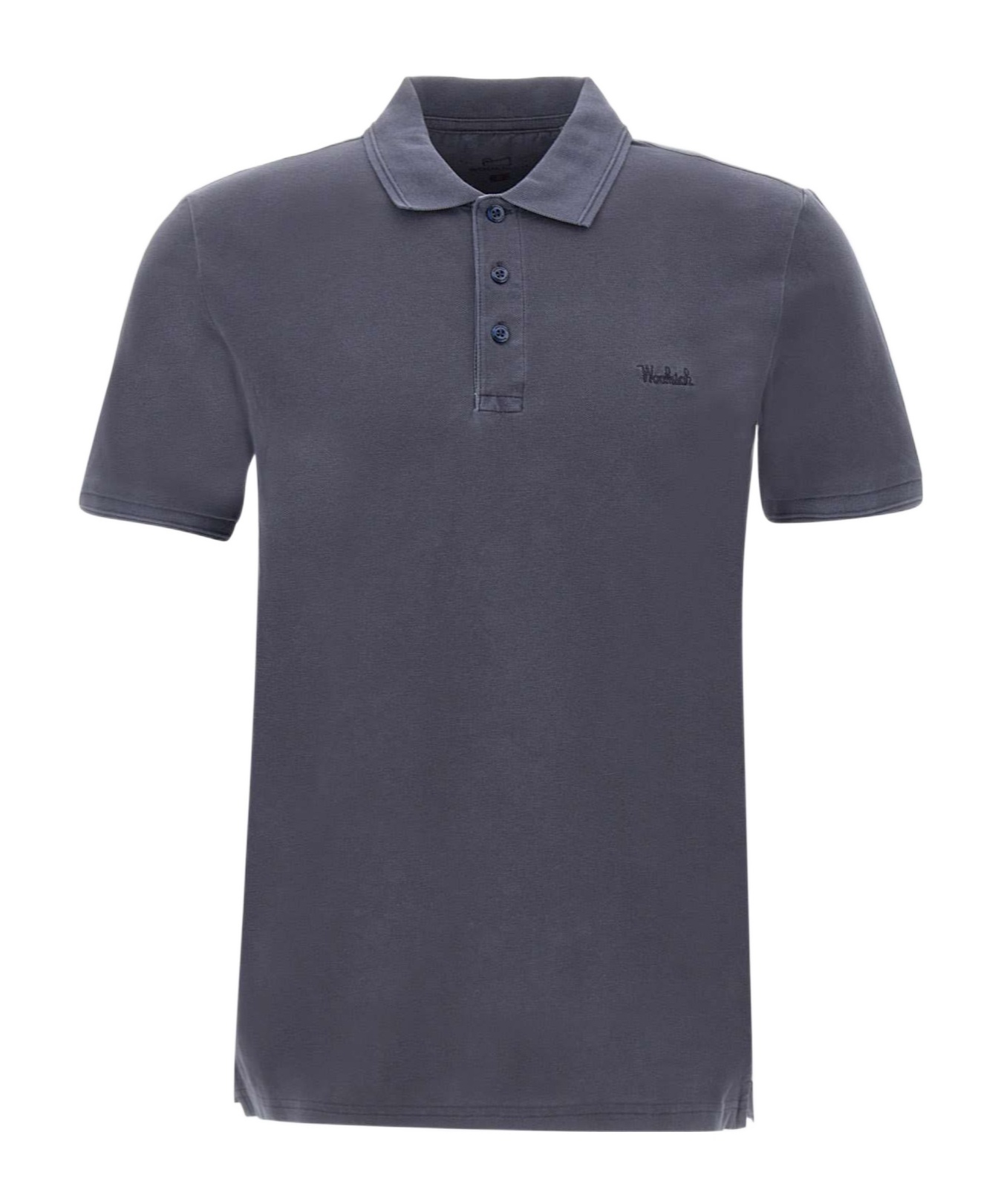 Woolrich Mackinak Cotton Piquet Polo Shirt In Black