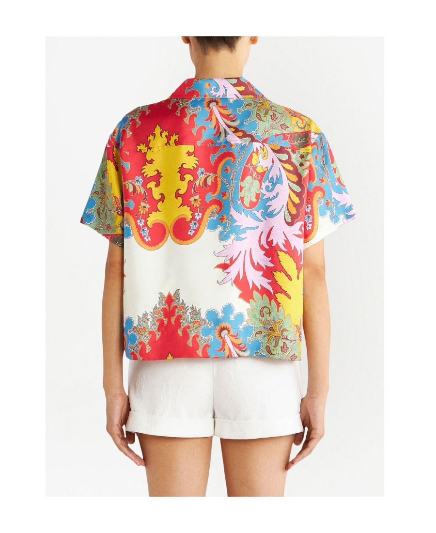 Etro Graphic-print Short-sleeve T-shirt In Red