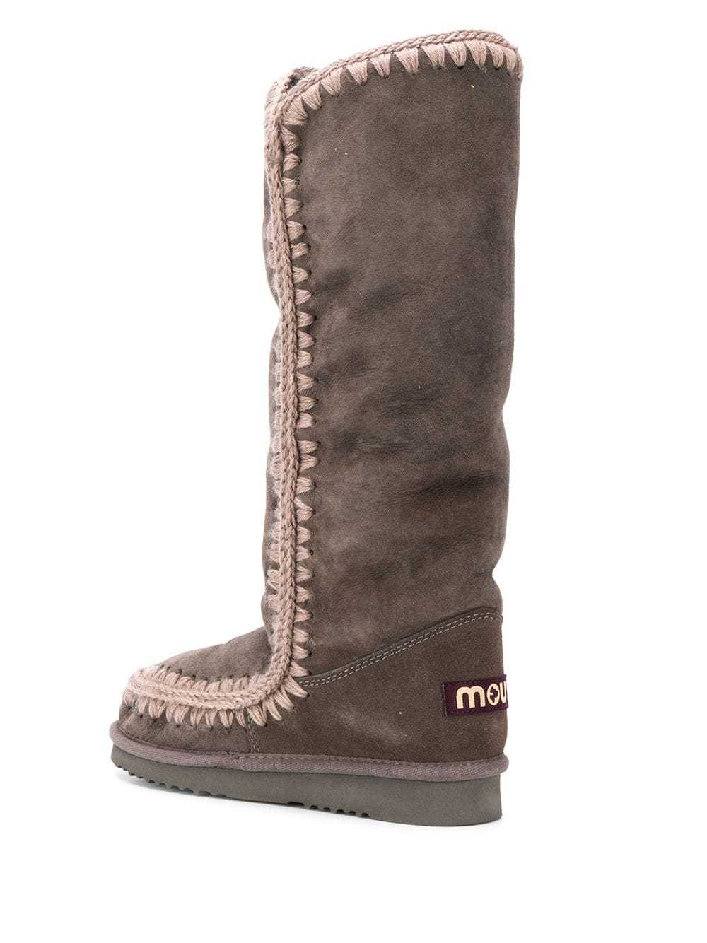 Mou Splicing Design Knee-length Boots In Black
