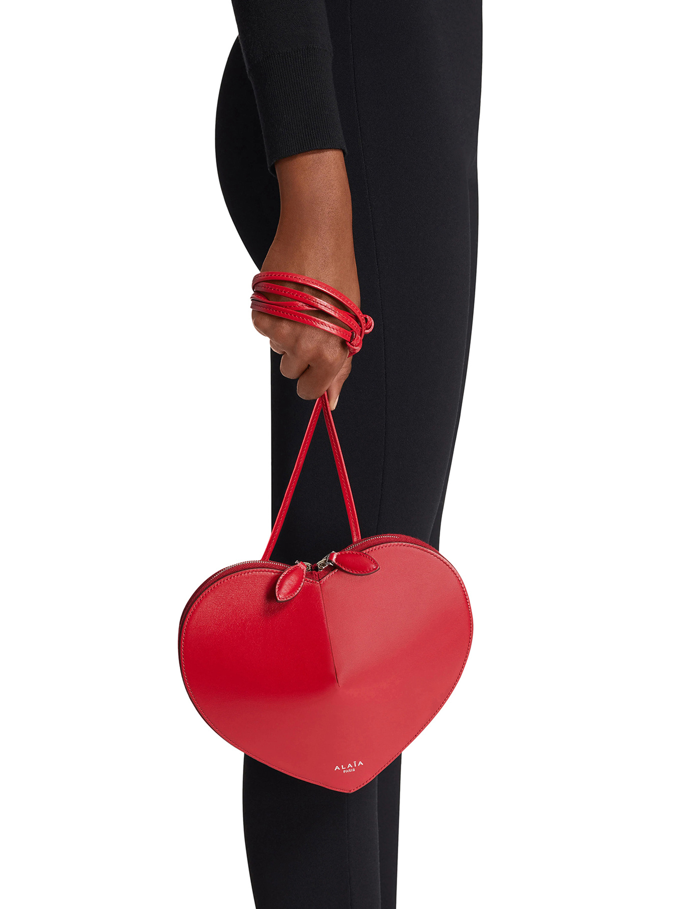Alaïa Heart-shaped Satchel Bag In Red