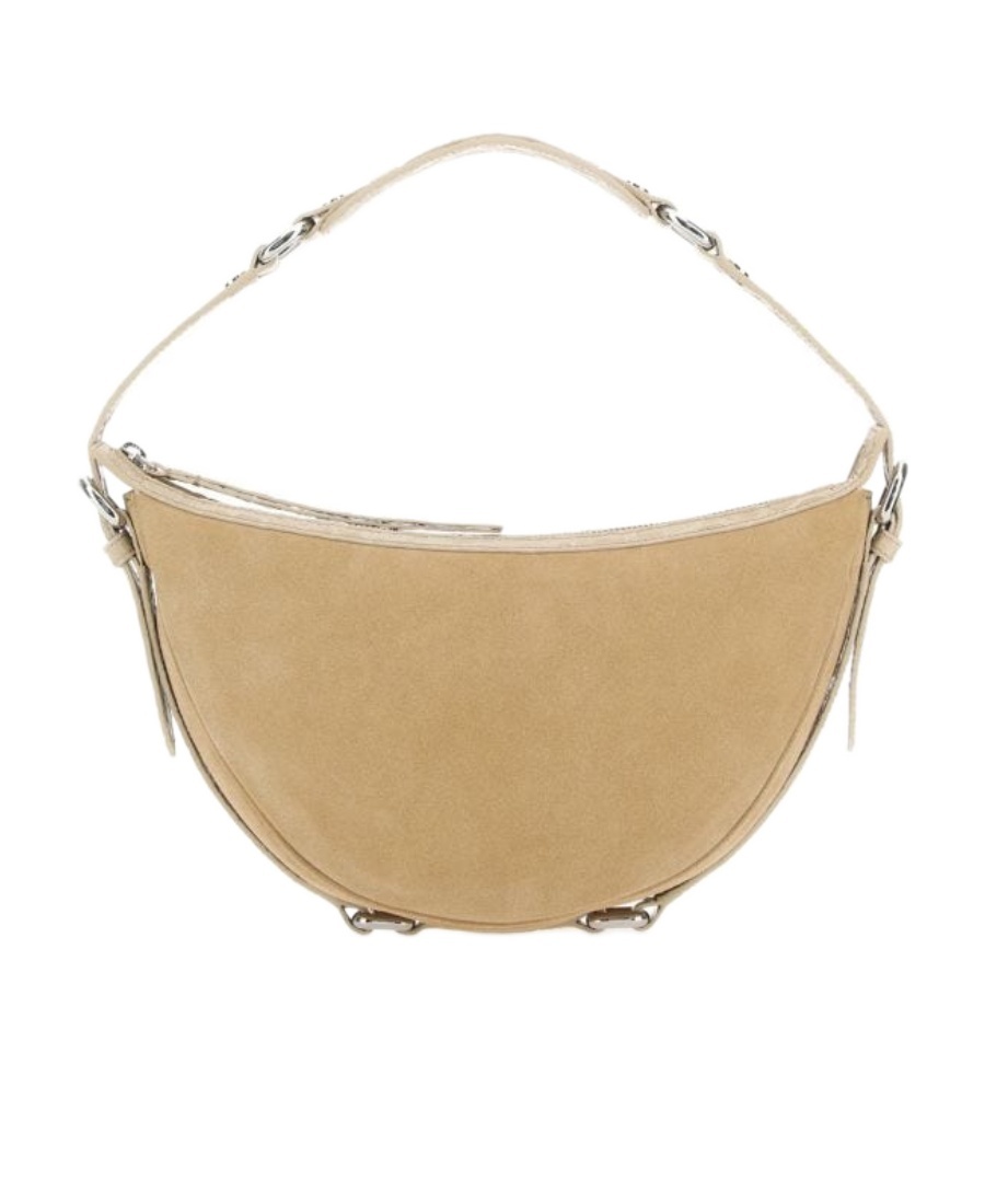 By Far Gib Suede Shoulder Bag In Nude