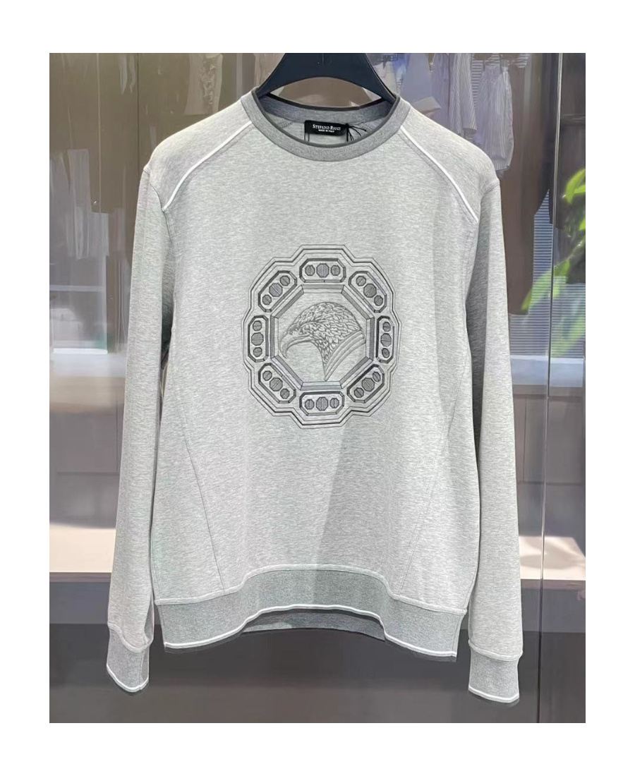 Stefano Ricci Logo Hoodie In Gray