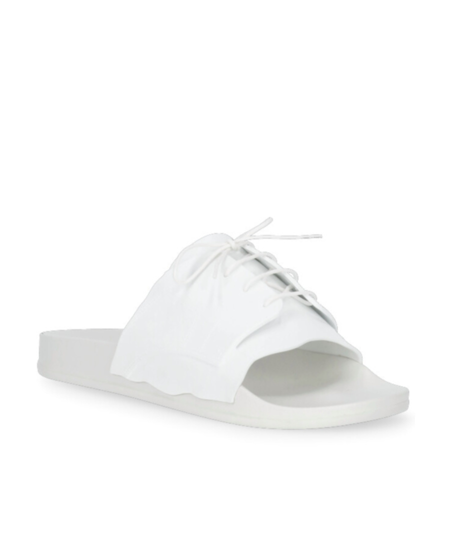 Maison Margiela Lace-up Flip Flops In White