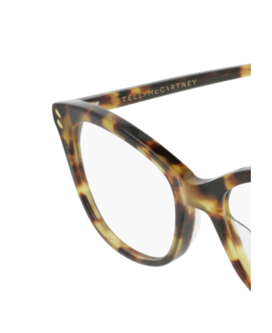 Stella Mccartney Leopard Pattern Rectangular Sunglasses In White