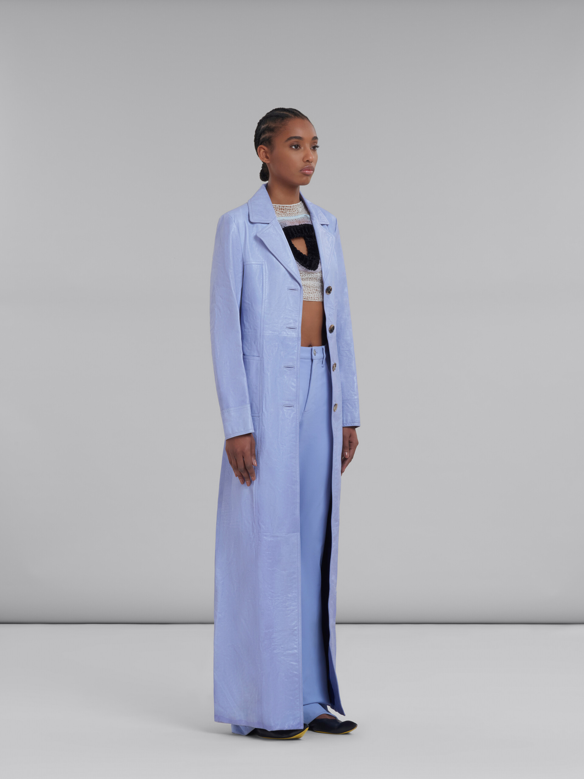 Marni Pressed-crease Straight-leg Trousers In Blue