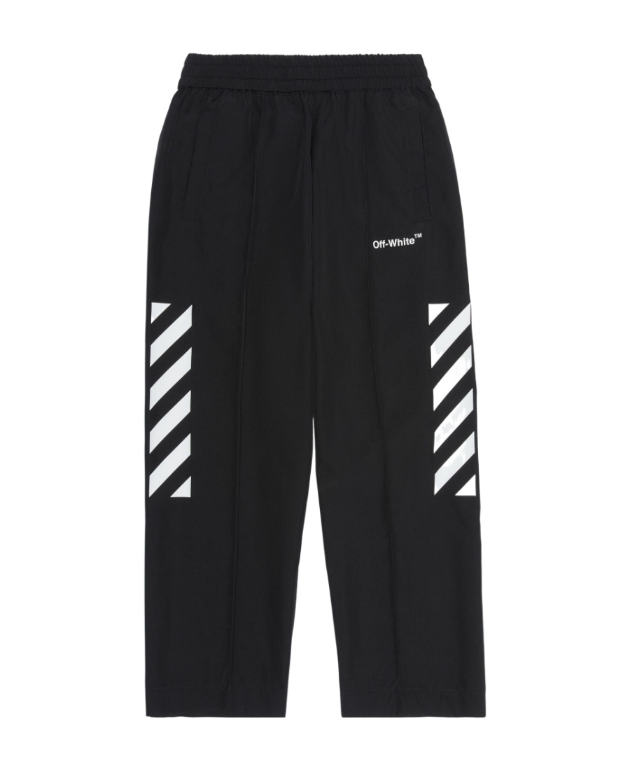 Off-white Off Helvetica Printed Joggers In Black