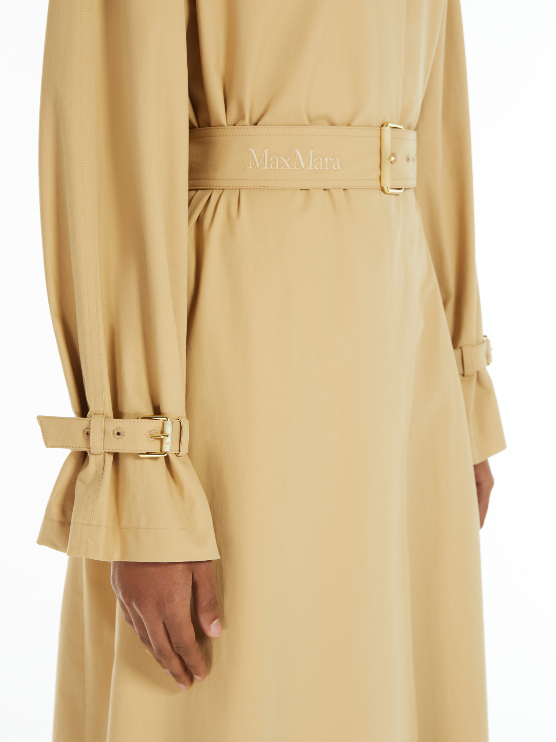 Max Mara Long-sleeved Windbreaker In Nude