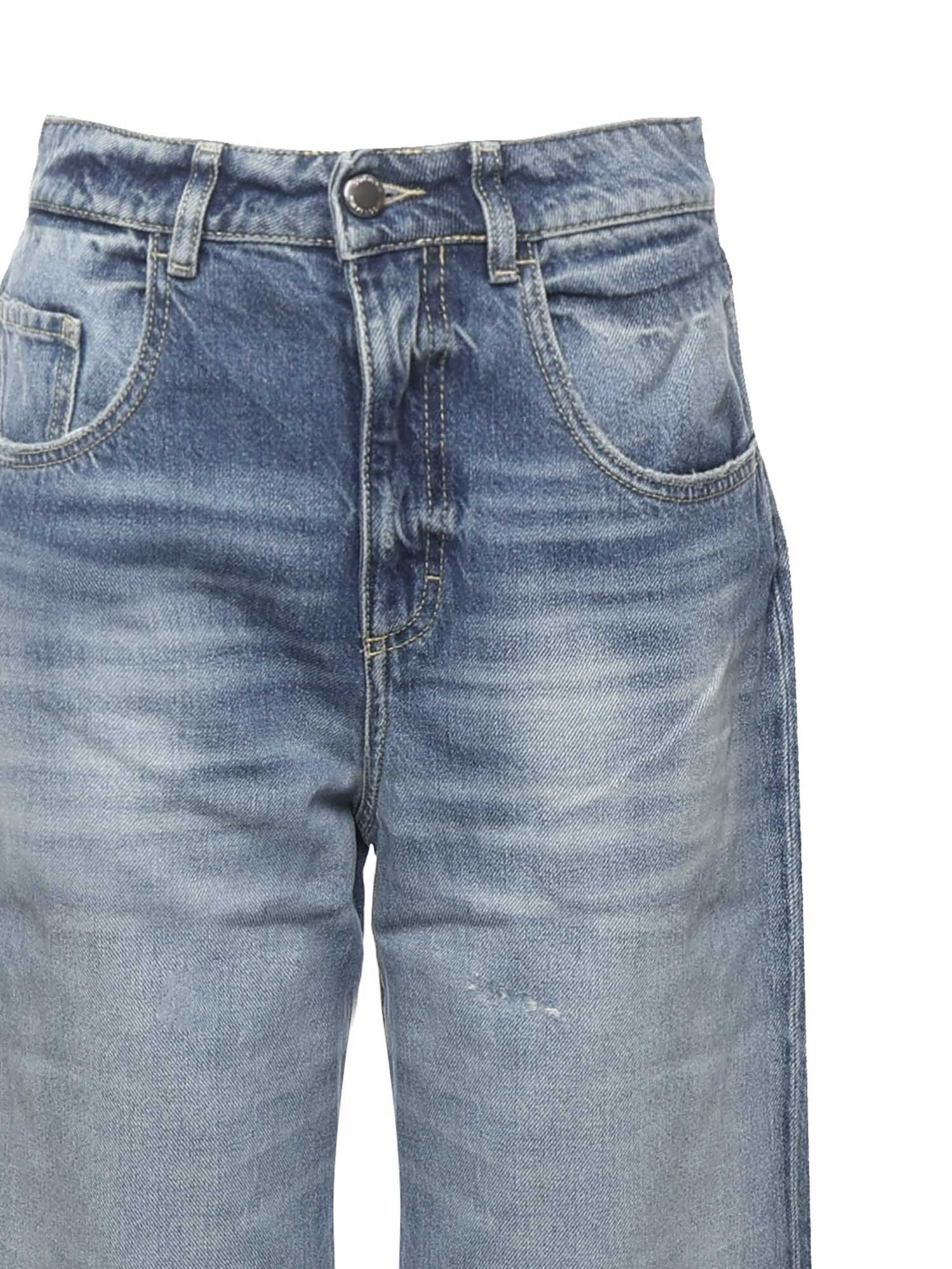 Icon Denim Denim Trousers With Belt Loops In Blue
