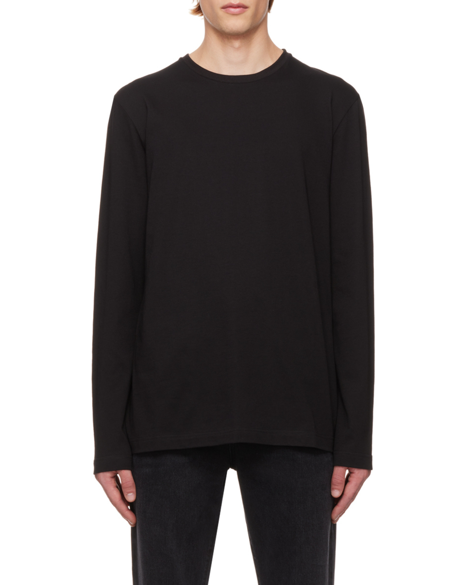 The Row T-shirt With Round Neck And Long Sleeves In Gray