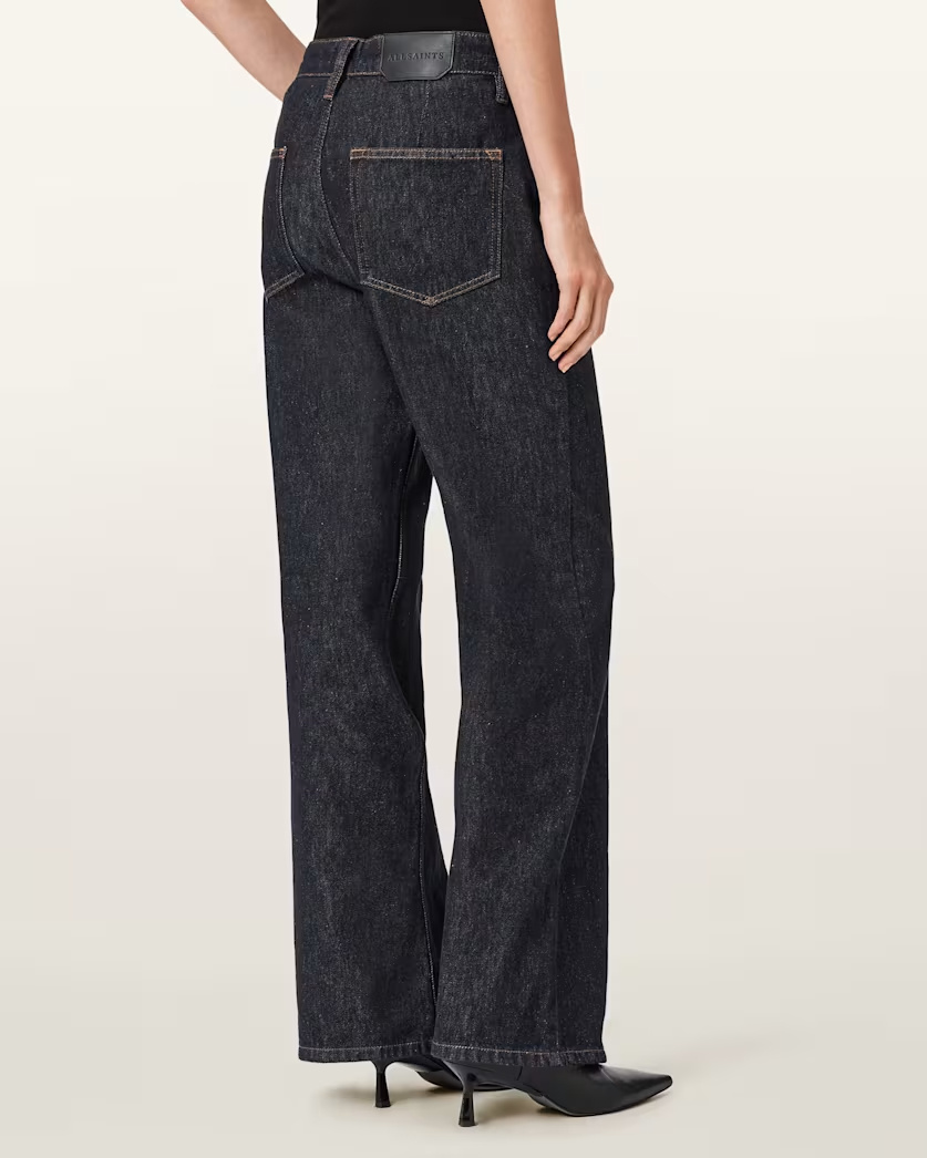 Allsaints Ember Flared Bootcut Jeans In Black