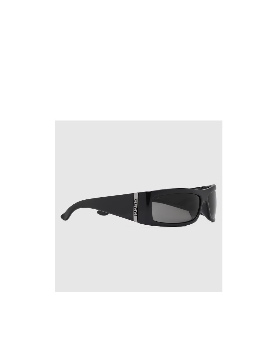 Gucci Shield-frame Injection Sunglasses In Black