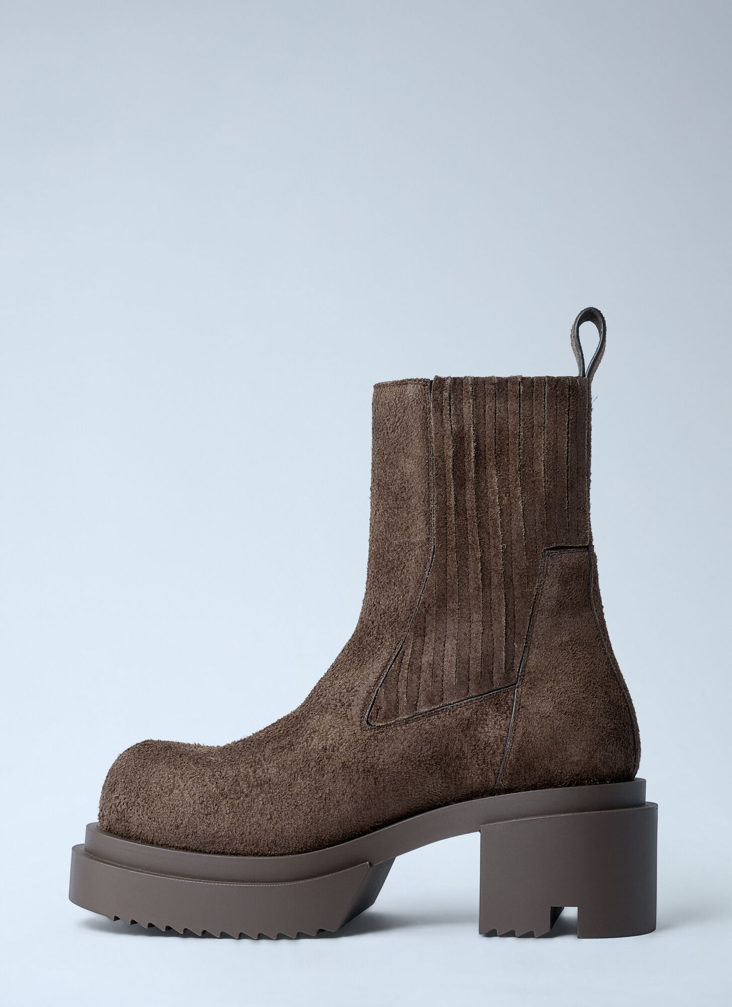 Rick Owens 70mm Beatle Bogun Boots In Brown