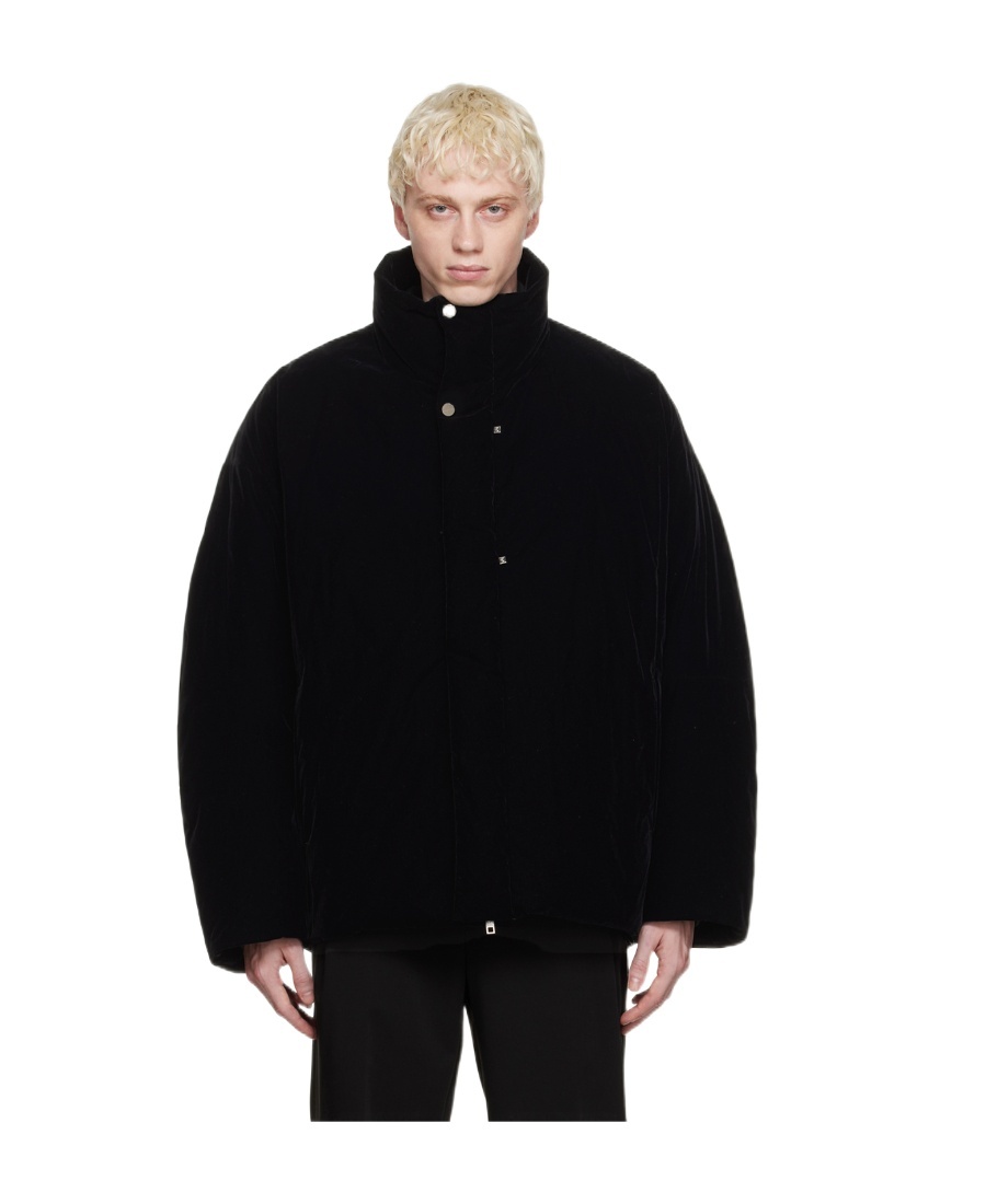 Wooyoungmi High-collar Long-sleeved Down Jacket In Black